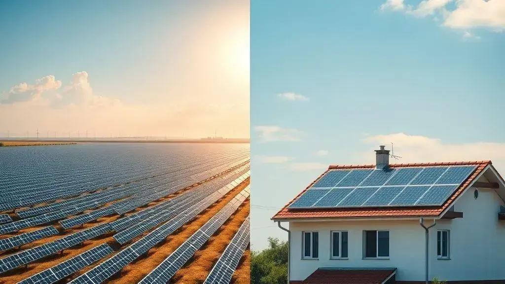 Conceitos: energia solar centralizada vs geração distribuída