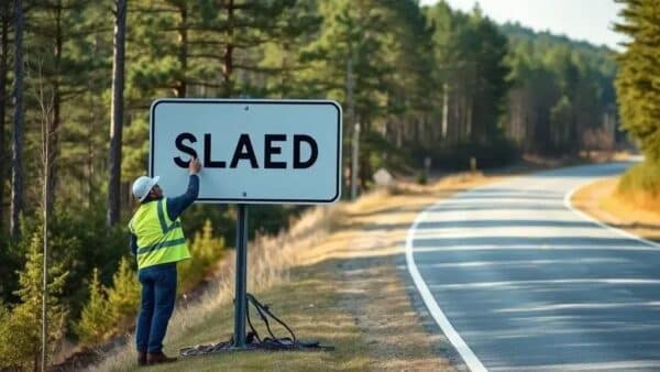 Erro de ortografia em placa de trânsito SC será corrigido na região de Blumenau