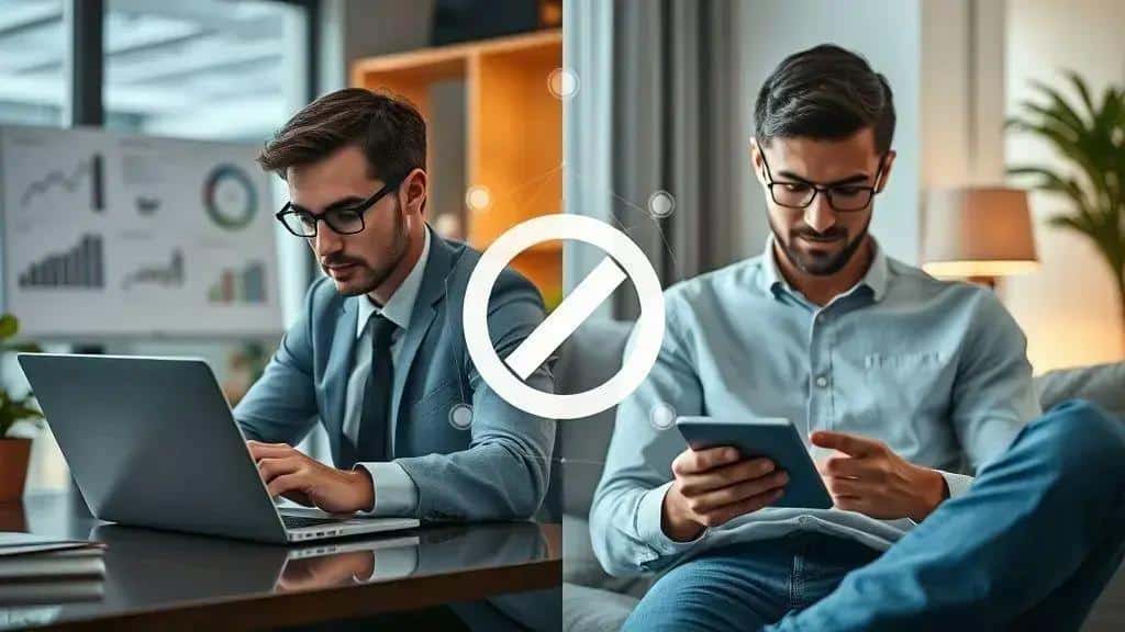 Impactos no trabalho: uso profissional vs pessoal