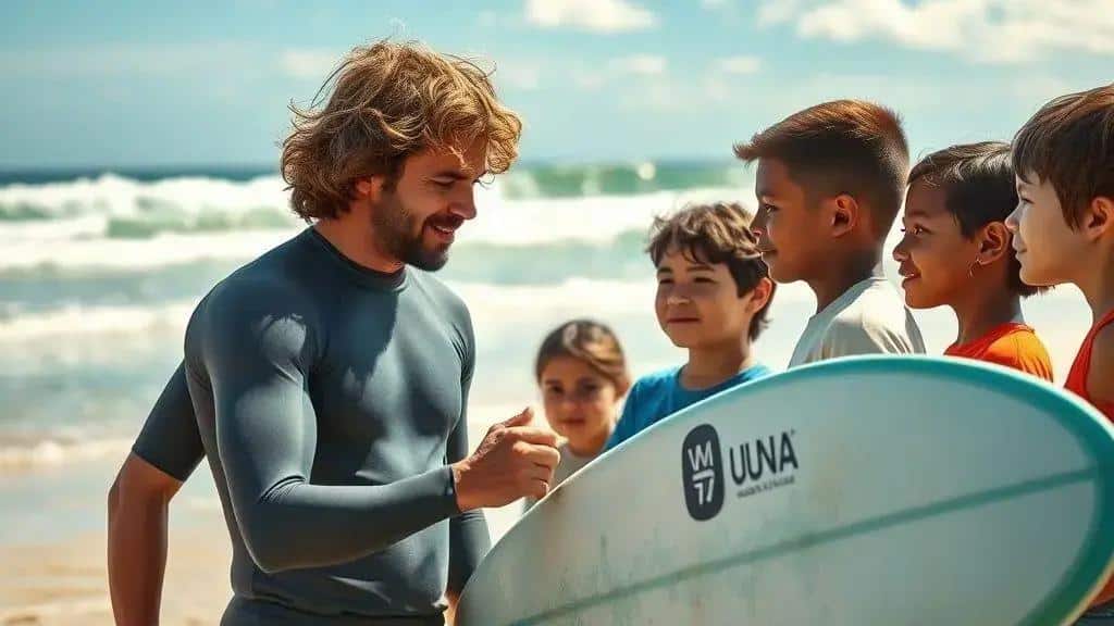 Inspiração para a próxima geração de surfistas do Sul