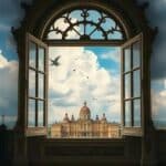 Janelas que revelam os céus: uma viagem pelas paisagens pintadas