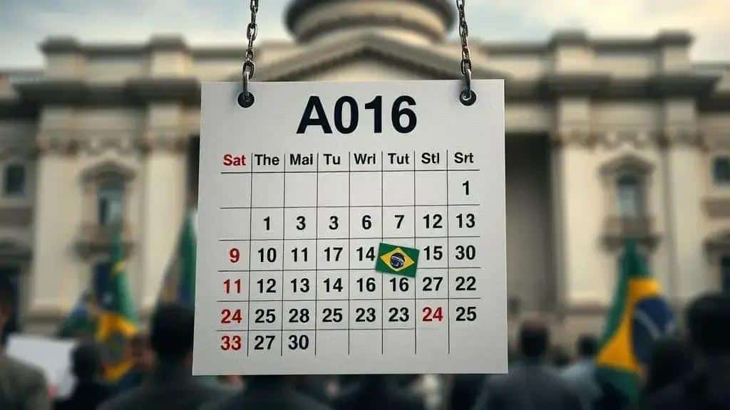 Linha do tempo do episódio em 2016