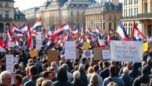 Milhares protestam em Paris exigindo a renúncia de Macron e mudanças na UE