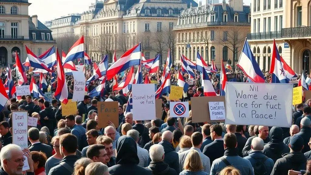 Milhares protestam em Paris exigindo a renúncia de Macron e mudanças na UE