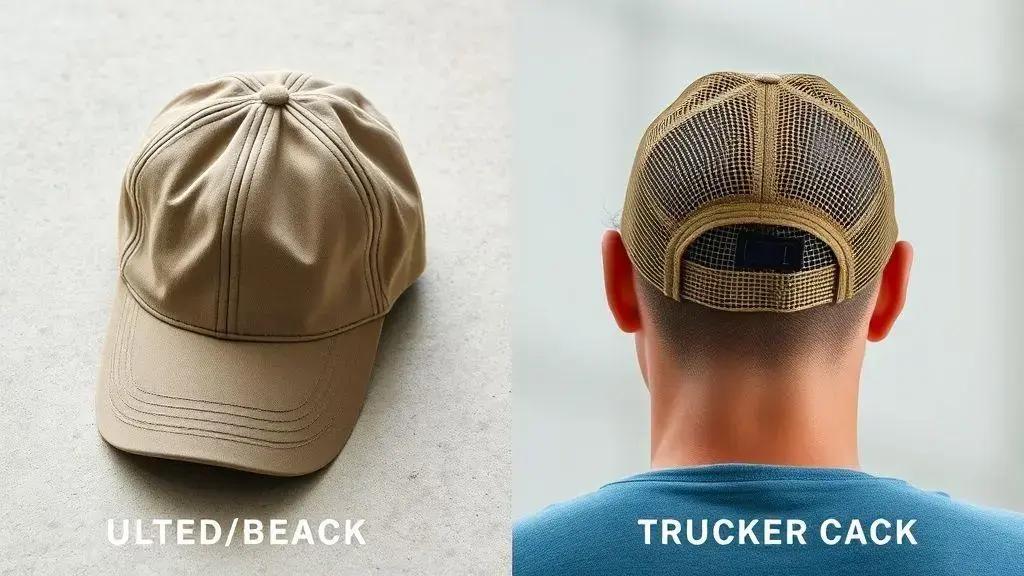 Modelos de boné: beisebol x trucker