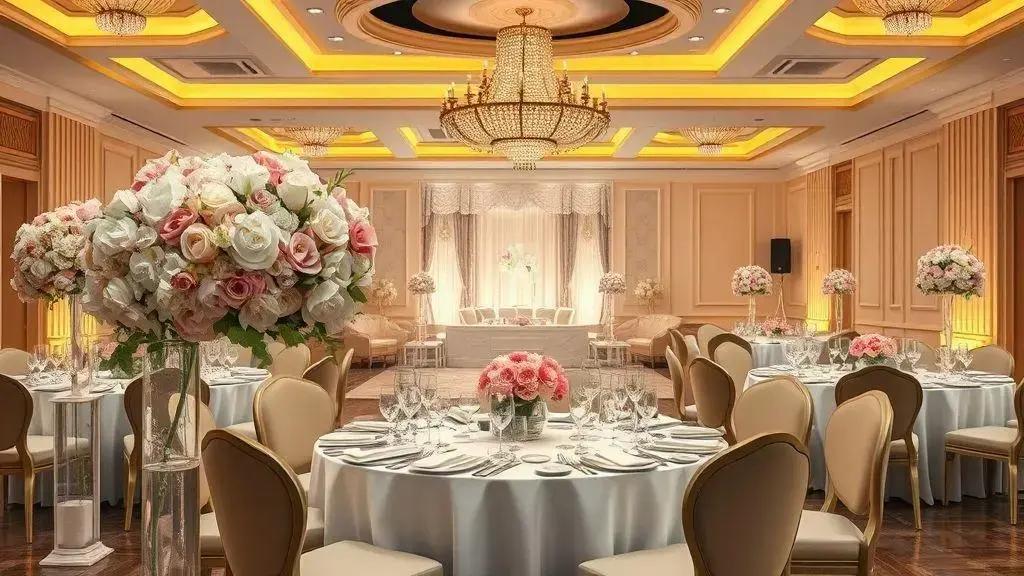 O local luxuoso e os detalhes da celebração em Brasília O local luxuoso e os detalhes da celebração em Brasília