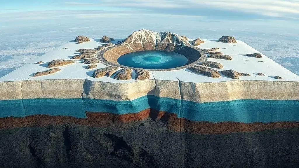 O papel da crosta antiga da região de Vostok O papel da crosta antiga da região de Vostok