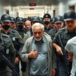 Policiais armados escoltam Bolsonaro durante visita a hospital em Brasília