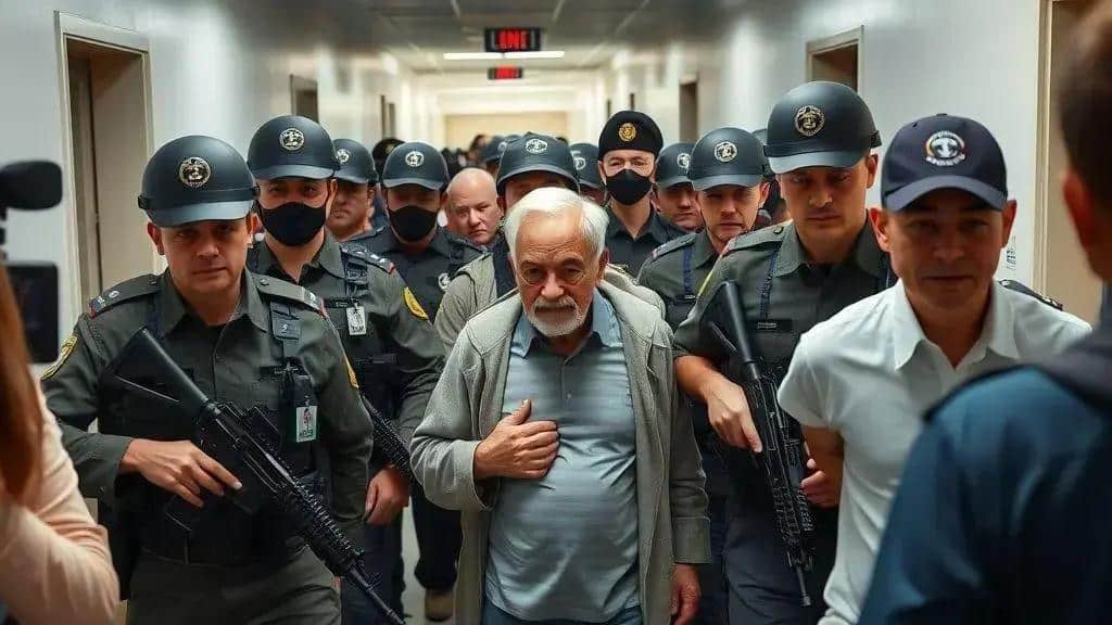 Policiais armados escoltam Bolsonaro durante visita a hospital em Brasília