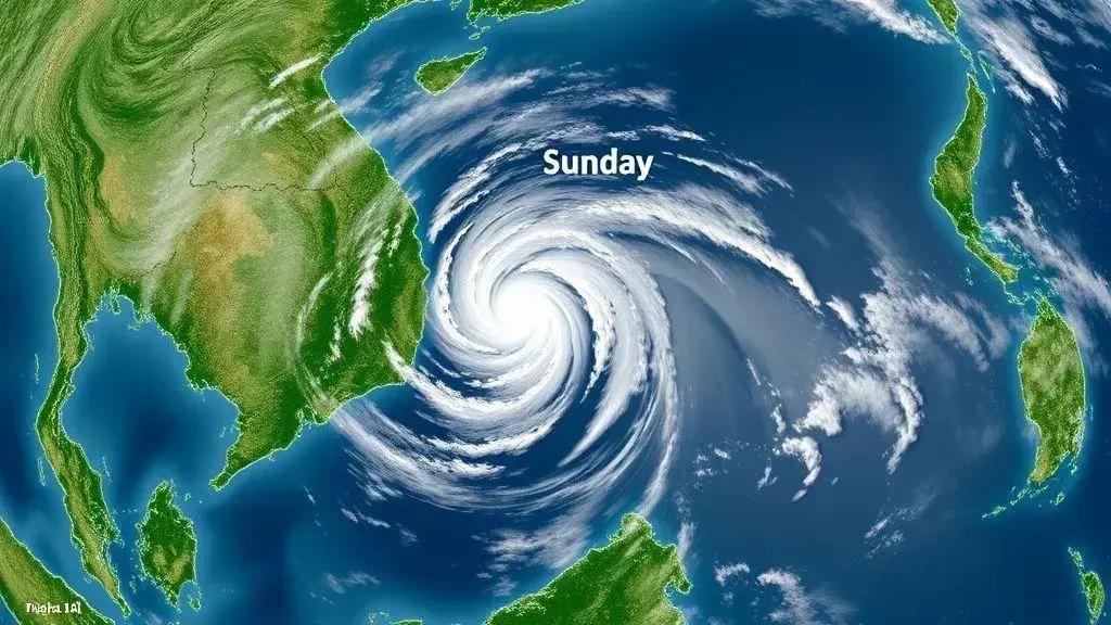 Previsão de impacto central do Vietnã no domingo