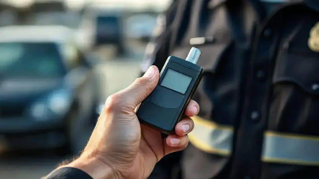 Teste do bafômetro indicou que o motorista não estava embriagado Teste do bafômetro indicou que o motorista não estava embriagado