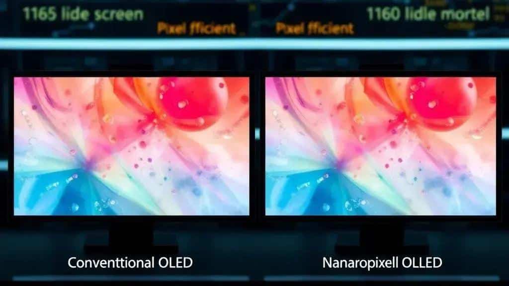 Comparação com OLEDs convencionais e ganhos de eficiência Comparação com OLEDs convencionais e ganhos de eficiência