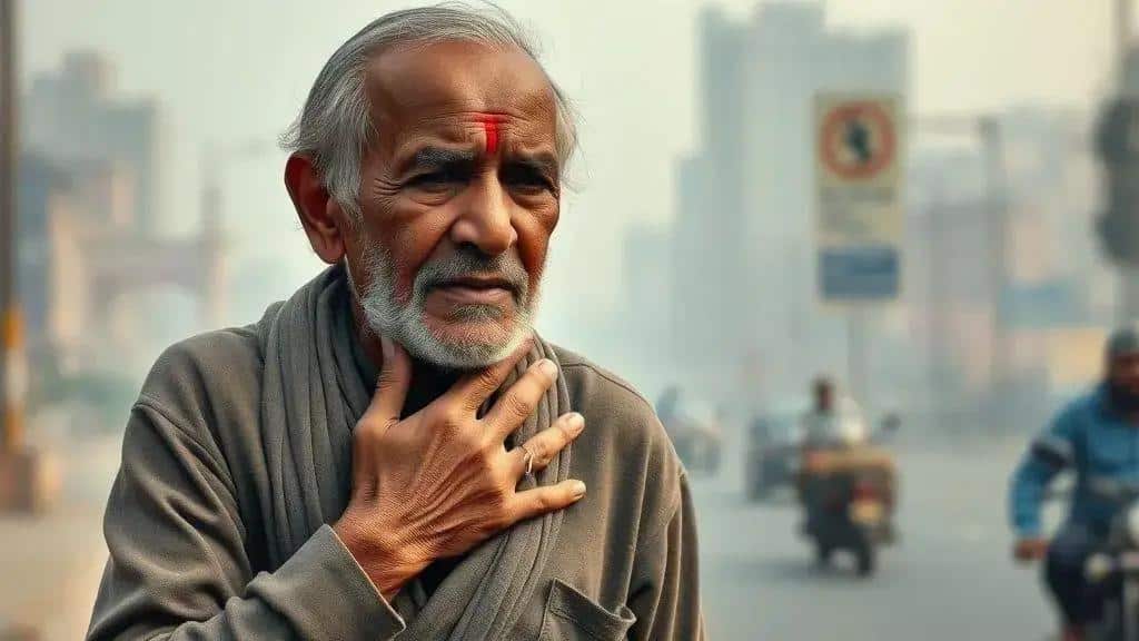 Impacto da poluição na saúde pública na Índia