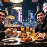 Três bilionários vão a Seul, jantam frango frito e pagam a todos