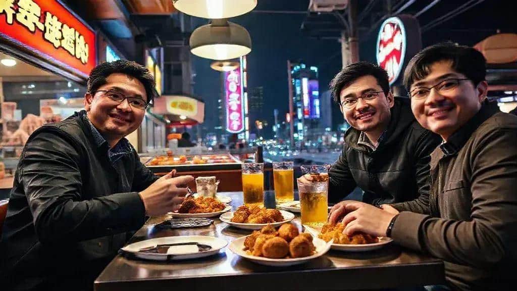 Três bilionários vão a Seul, jantam frango frito e pagam a todos