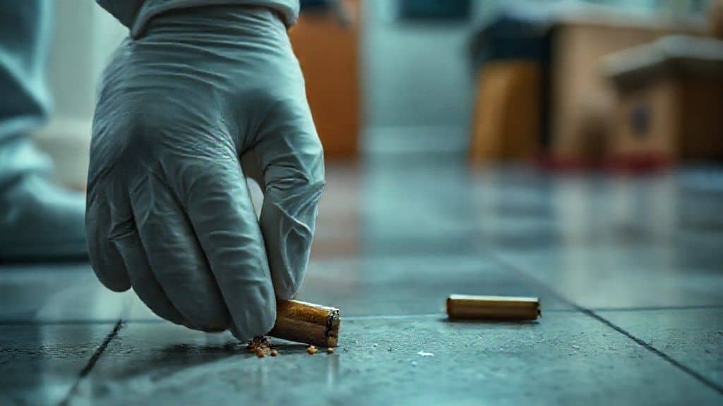 Arma usada e evidências