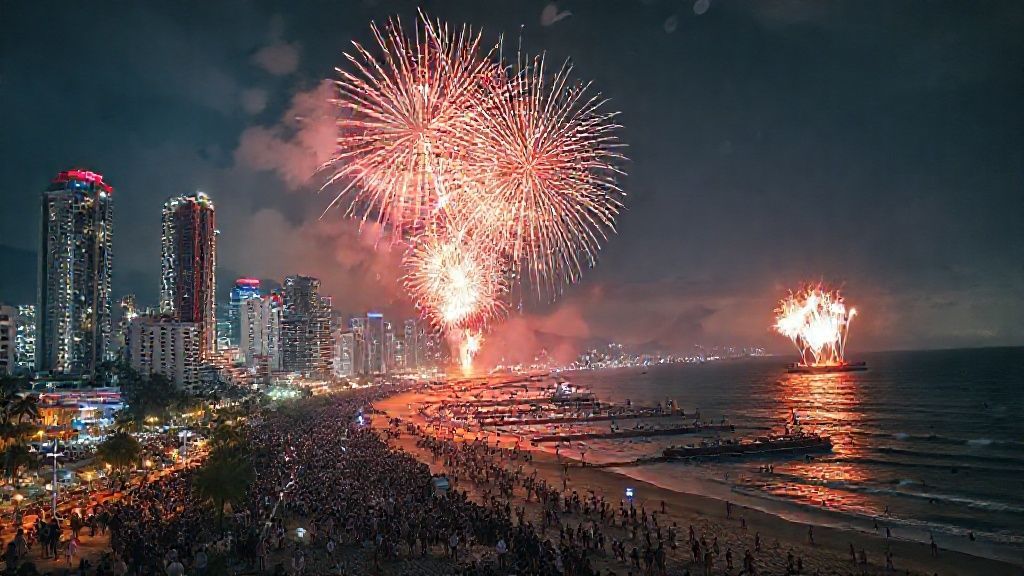 Balneário Camboriú: Réveillon com vista para uma queima de 15 minutos