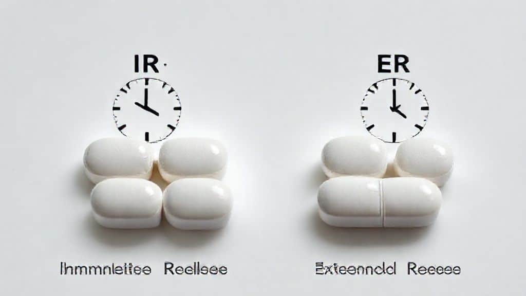 Entendendo as formulações: IR vs ER e quando cada uma é indicada.