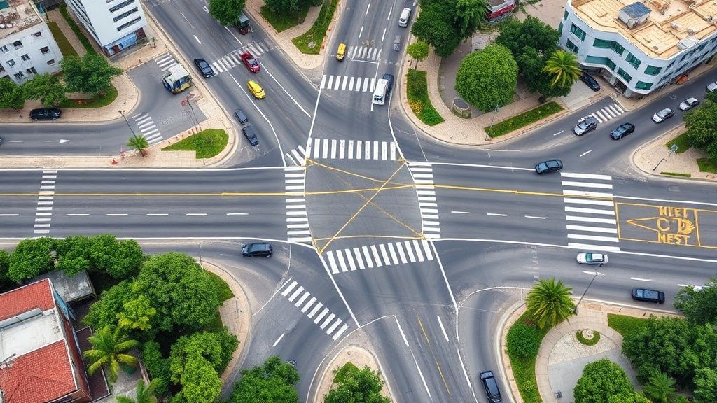 Localização exata da intervenção e vias envolvidas