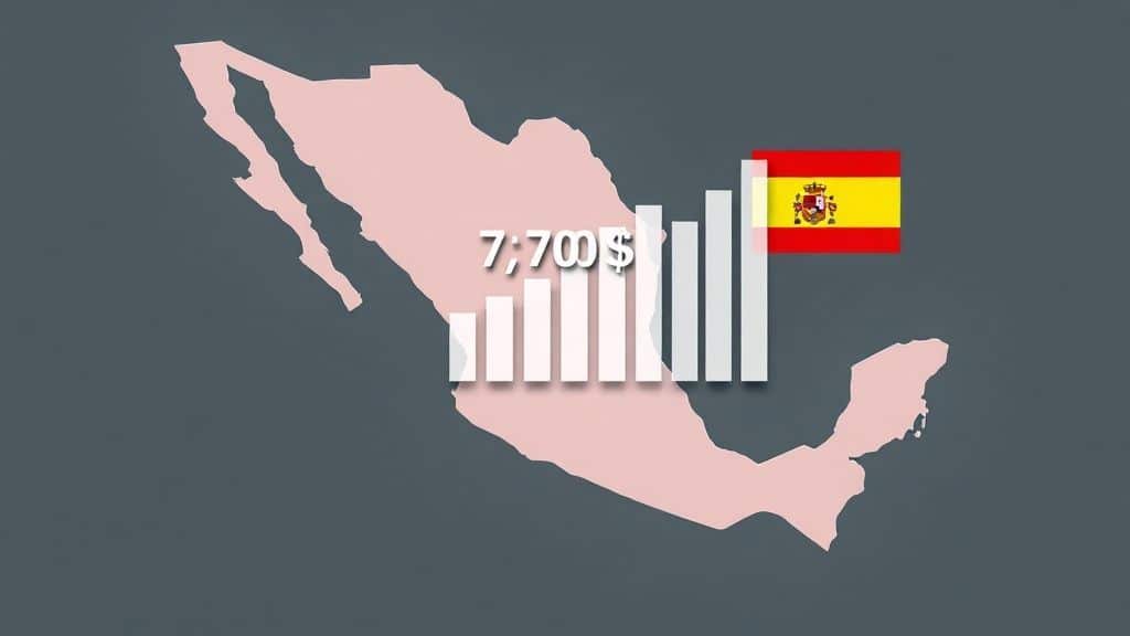 México lidera o estoque espanhol com cerca de €70,8 bilhões