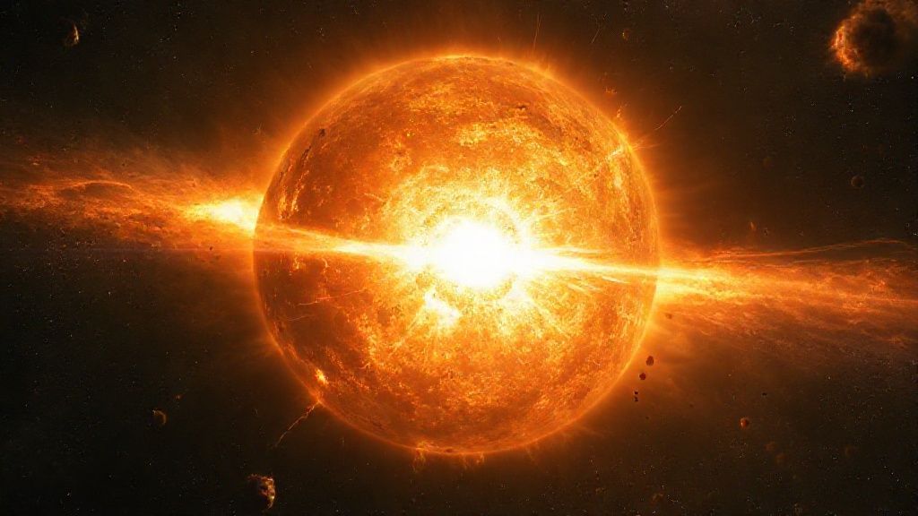 Observação da onda de choque na superfície da estrela moribunda