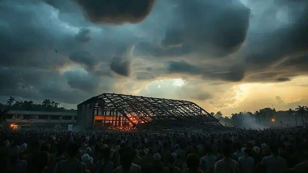 Vendaval derruba estrutura de festa universitária em SP deixa um morto e dezenas feridos